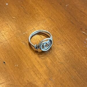 Elegant Silver Swirl Wire Wrap Ring